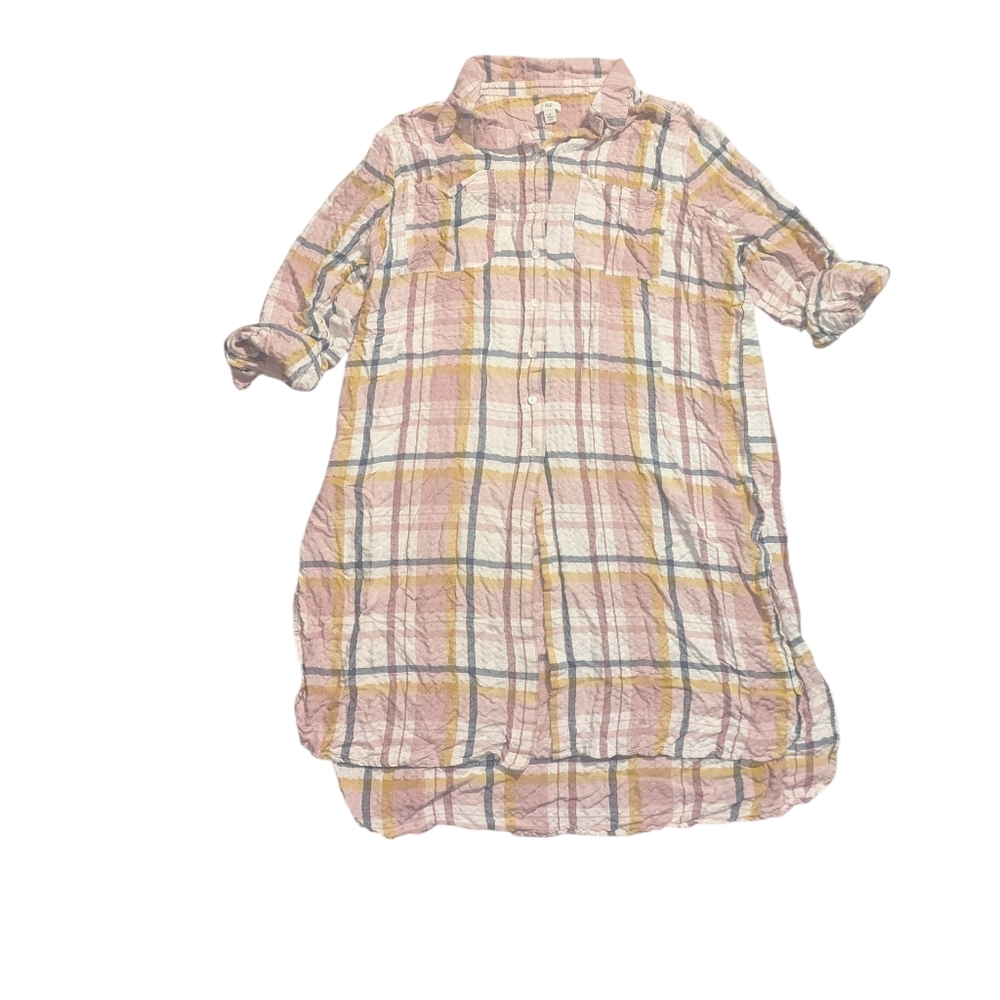 Dip Plaid Tunic
